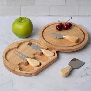 Hobby Lobby Wood Cheese Board & Knife Set NEW